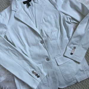 Ralph Lauren Vinatge White Denim Blazer